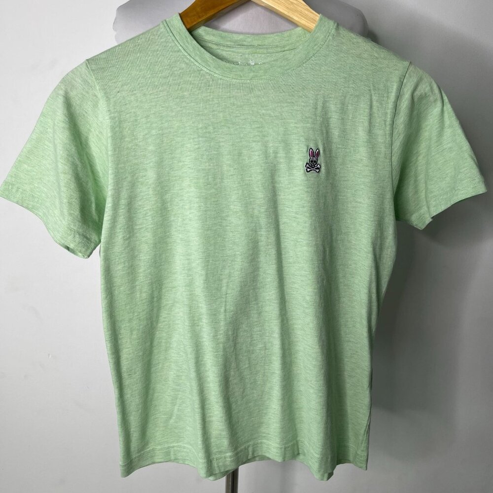 Psycho Bunny Kid's Light Green Short Sleeve 100% Cotton T-Shirt Large (14/16)